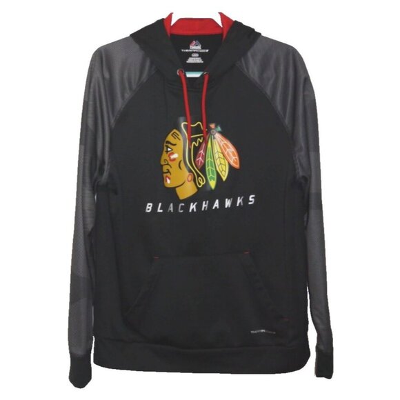 Majestic Other - MAJESTIC Thermabase NBL Chicago Blackhawks black polyester pullover hoodie men L